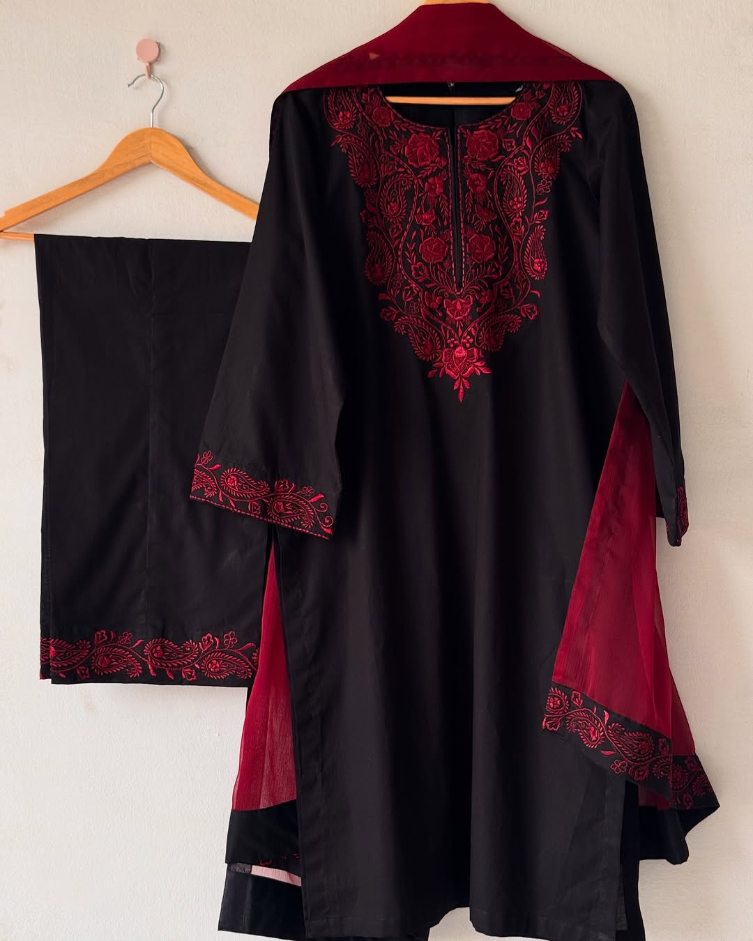 Sequence Embroidery Three Piece