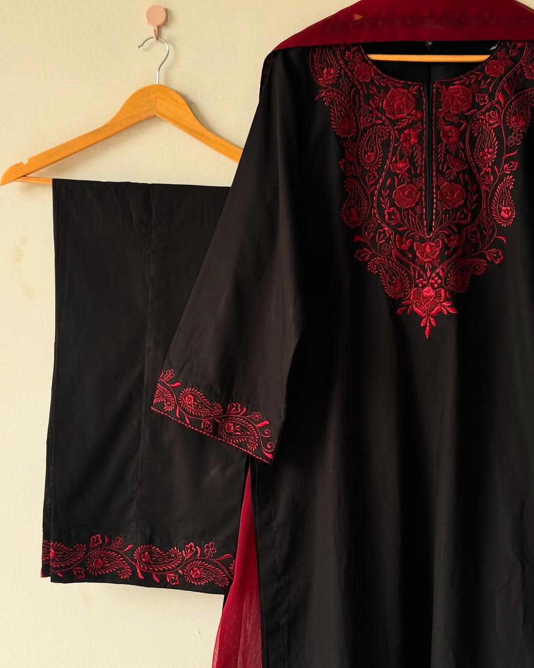 Sequence Embroidery Three Piece